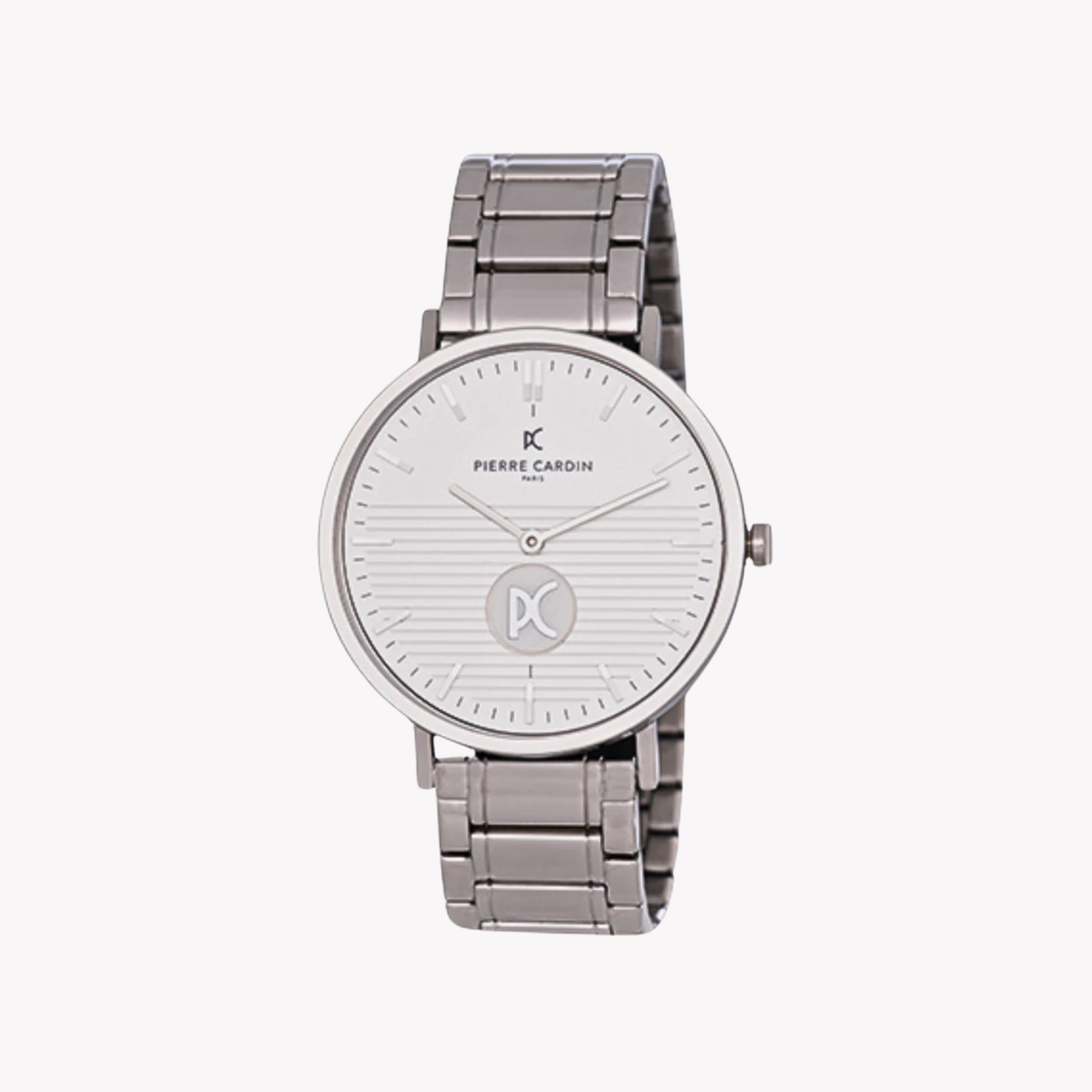 Pierre Cardin Men's Silver Metal Watch, White Dial | Cbv.1103