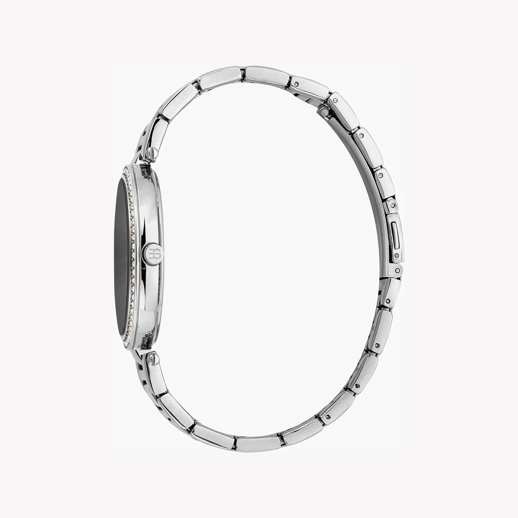 Esprit Women's Silver Stainless Steel Watch, Black Dial | Es1l100m0025