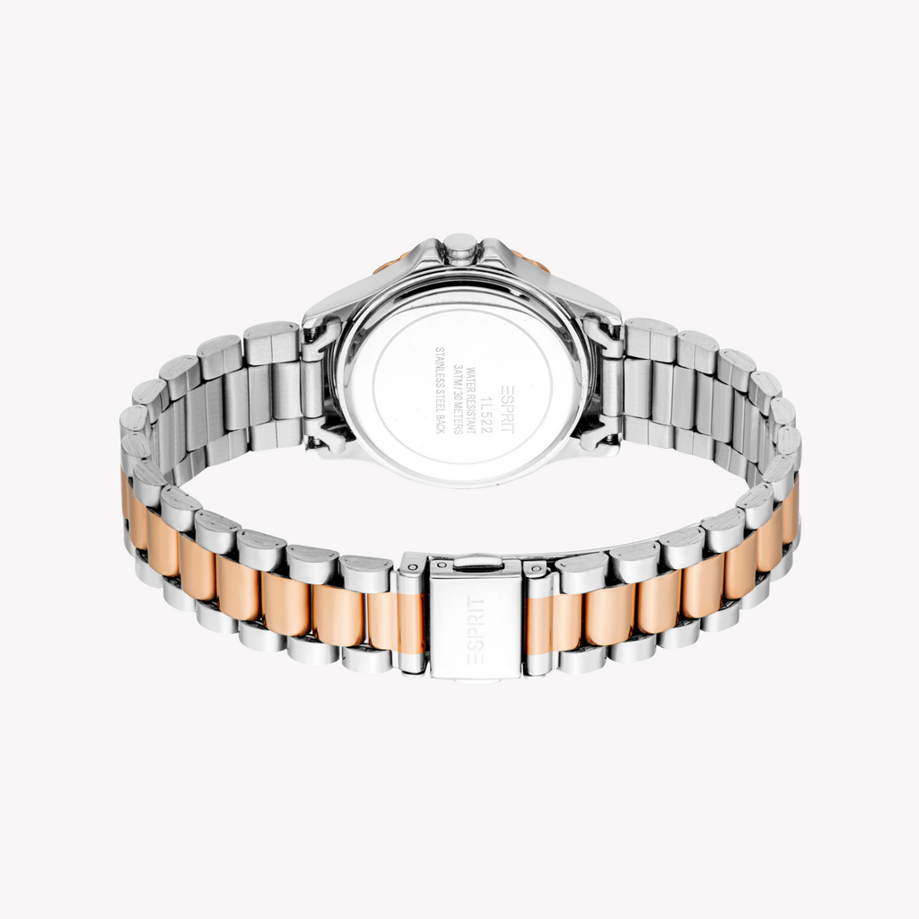 Esprit Women's Silver/Rose Gold Watch | Es1l522m0085
