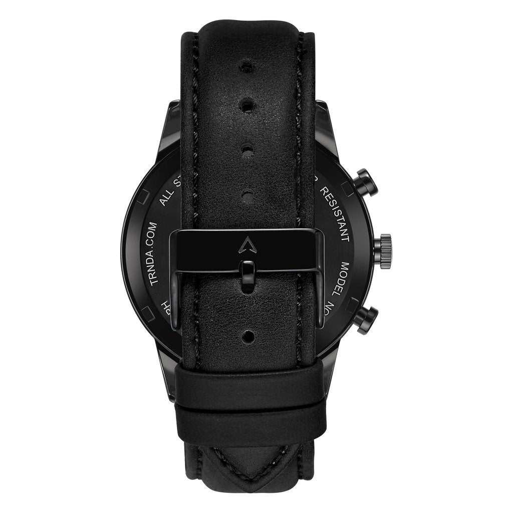 Trnda Men's Black Stainless Steel Watch, Gradient Dial | Trn-43bk